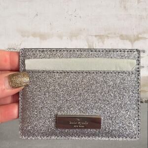 Kate Spade Silver Glitter Card Holder